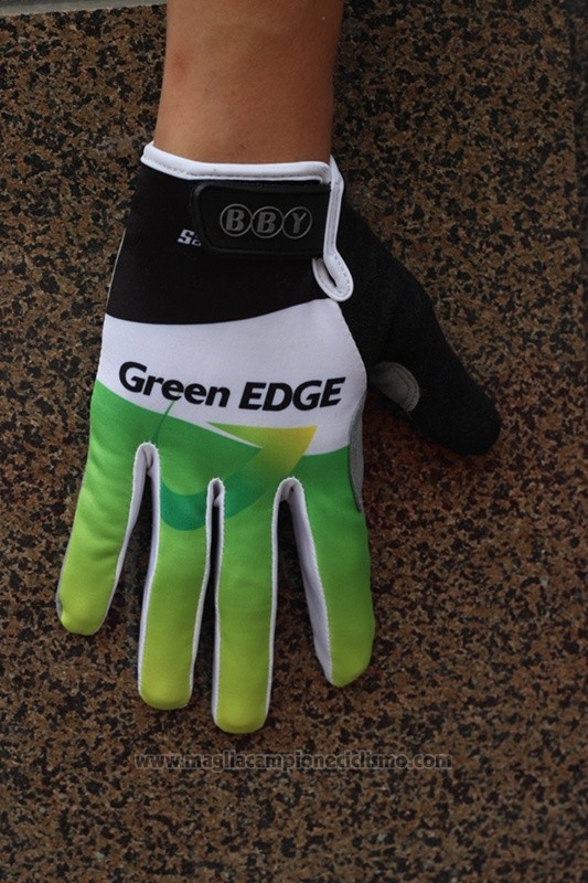 2014 GreenEDGE Guanti Dita Lunghe Ciclismo Verde